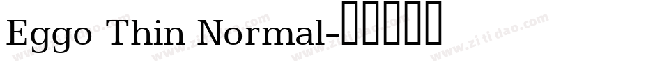 Eggo Thin Normal字体转换